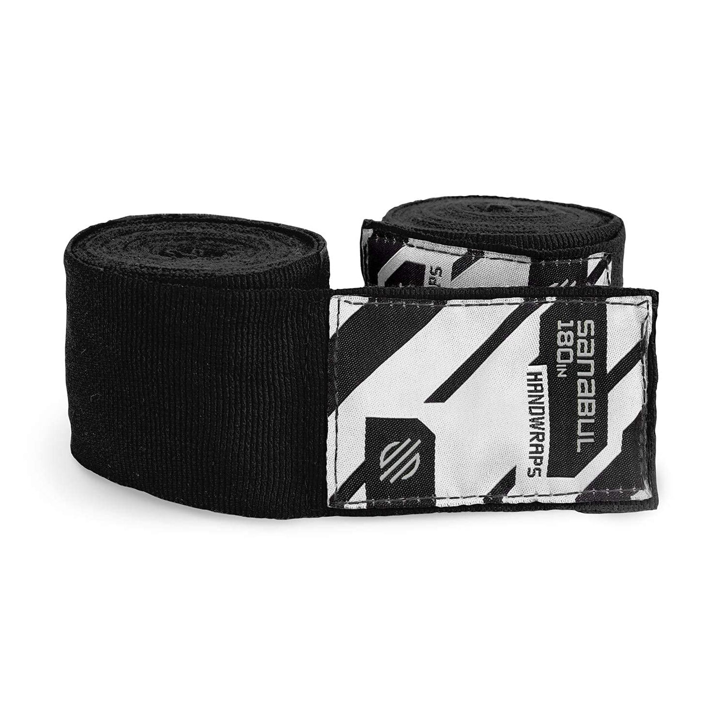 Sanabul Elastic Professional 180 inch Handwraps for Boxing Kickboxing Muay Thai MMA (Black, 180")