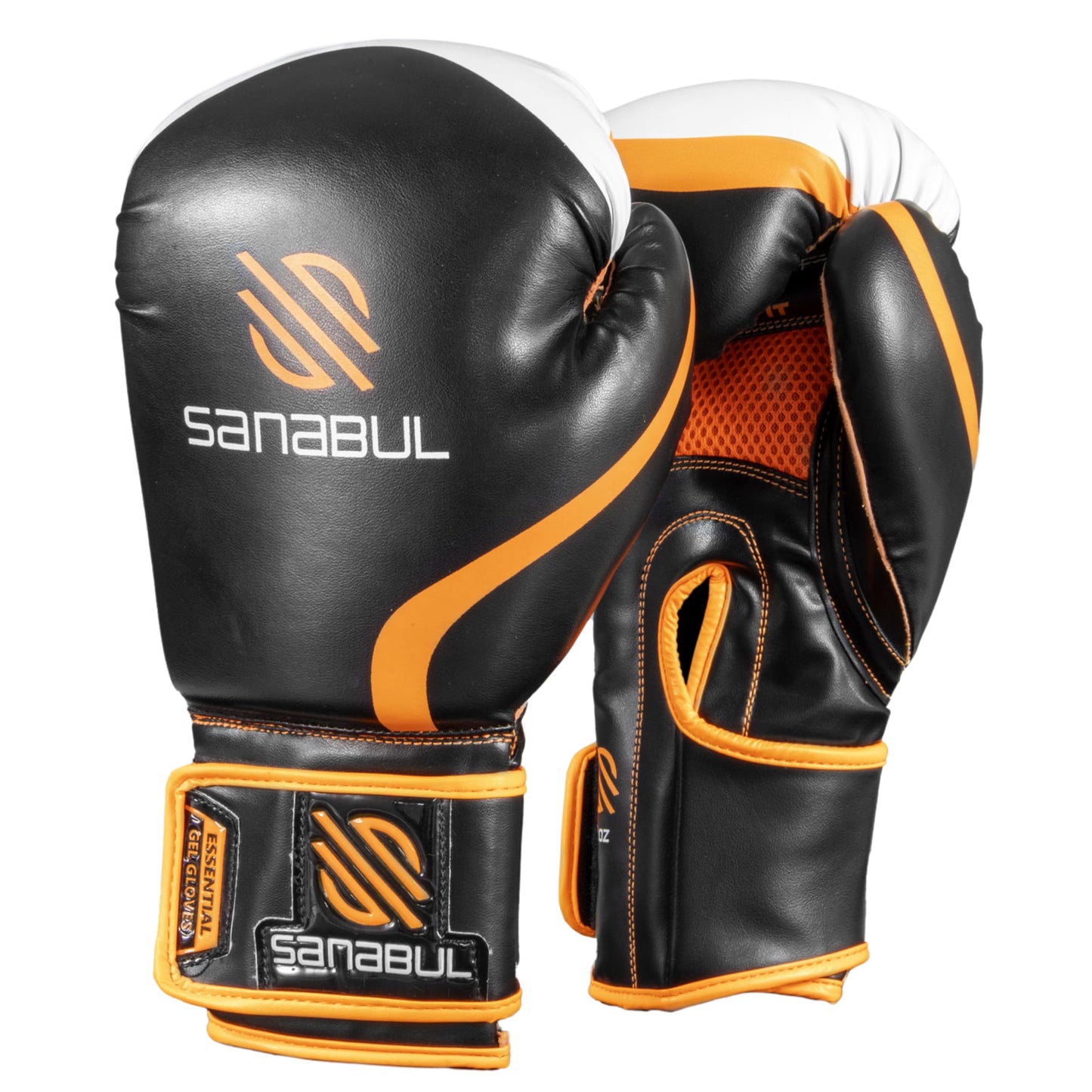 Sanabul Essential Gel Boxing Gloves | Pro-Tested Kickboxing Gloves for Men and Women | Ideal for Boxing, MMA, Muay Thai, and Heavy Bag Training All Black, 10 oz