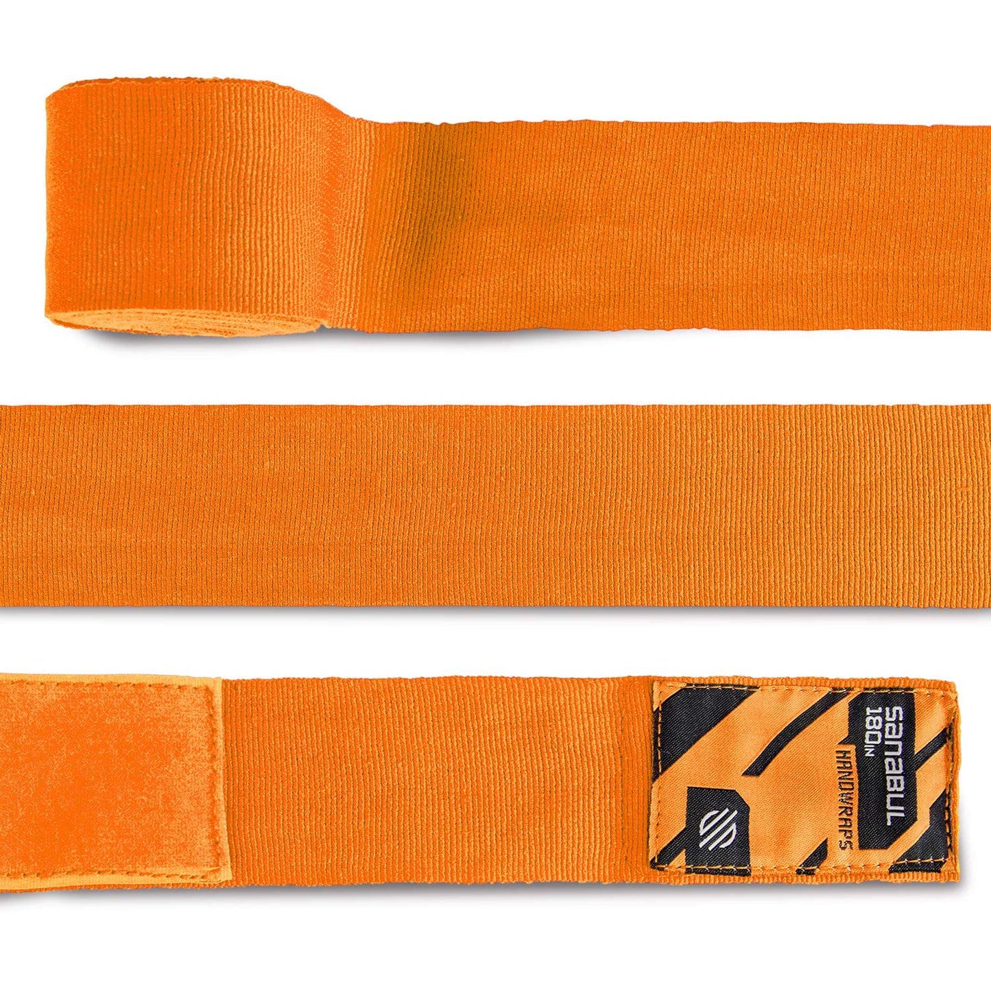 Sanabul Elastic Professional 180 inch Handwraps for Boxing Kickboxing Muay Thai MMA (Black, 180")