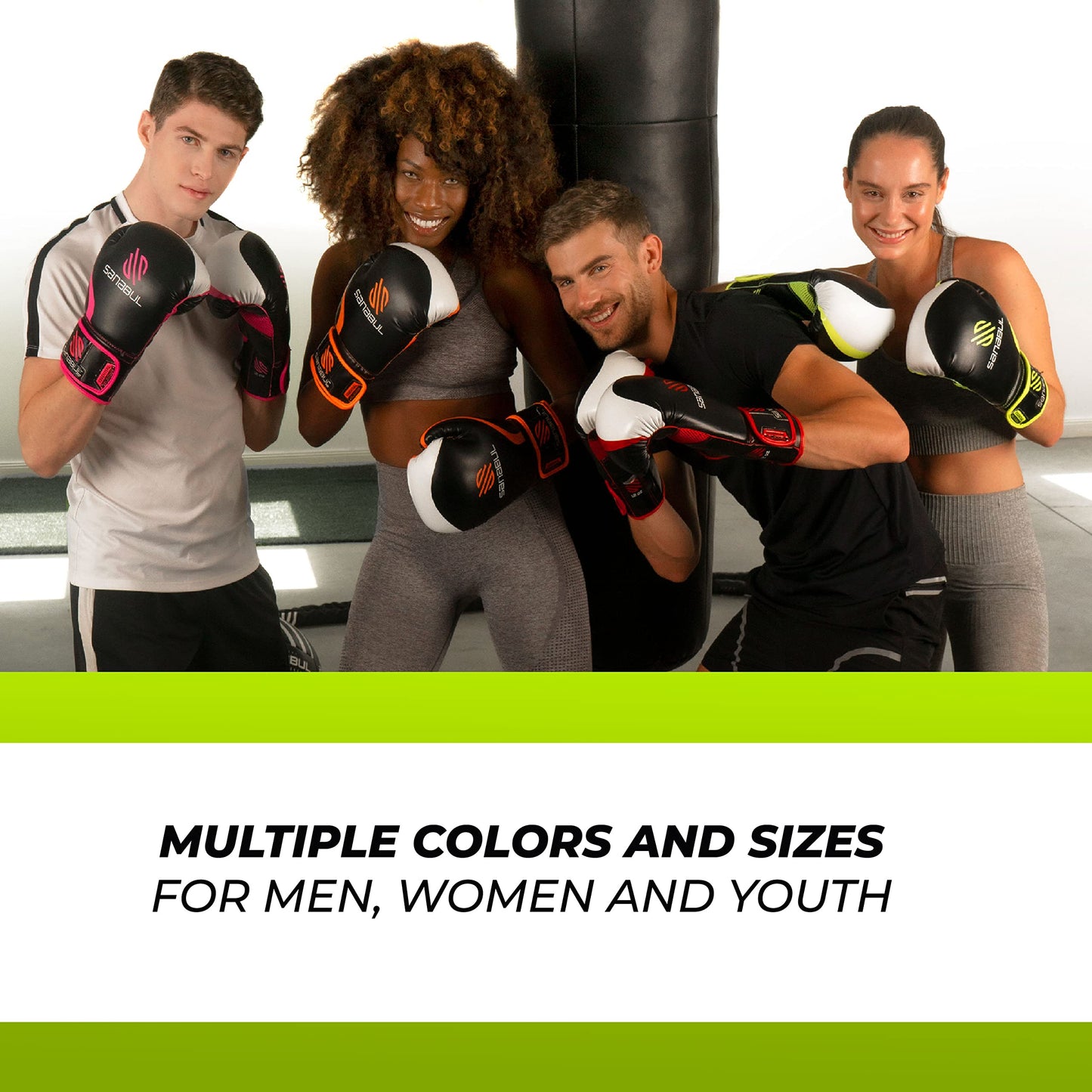 Sanabul Essential Gel Boxing Gloves | Pro-Tested Kickboxing Gloves for Men and Women | Ideal for Boxing, MMA, Muay Thai, and Heavy Bag Training All Black, 10 oz