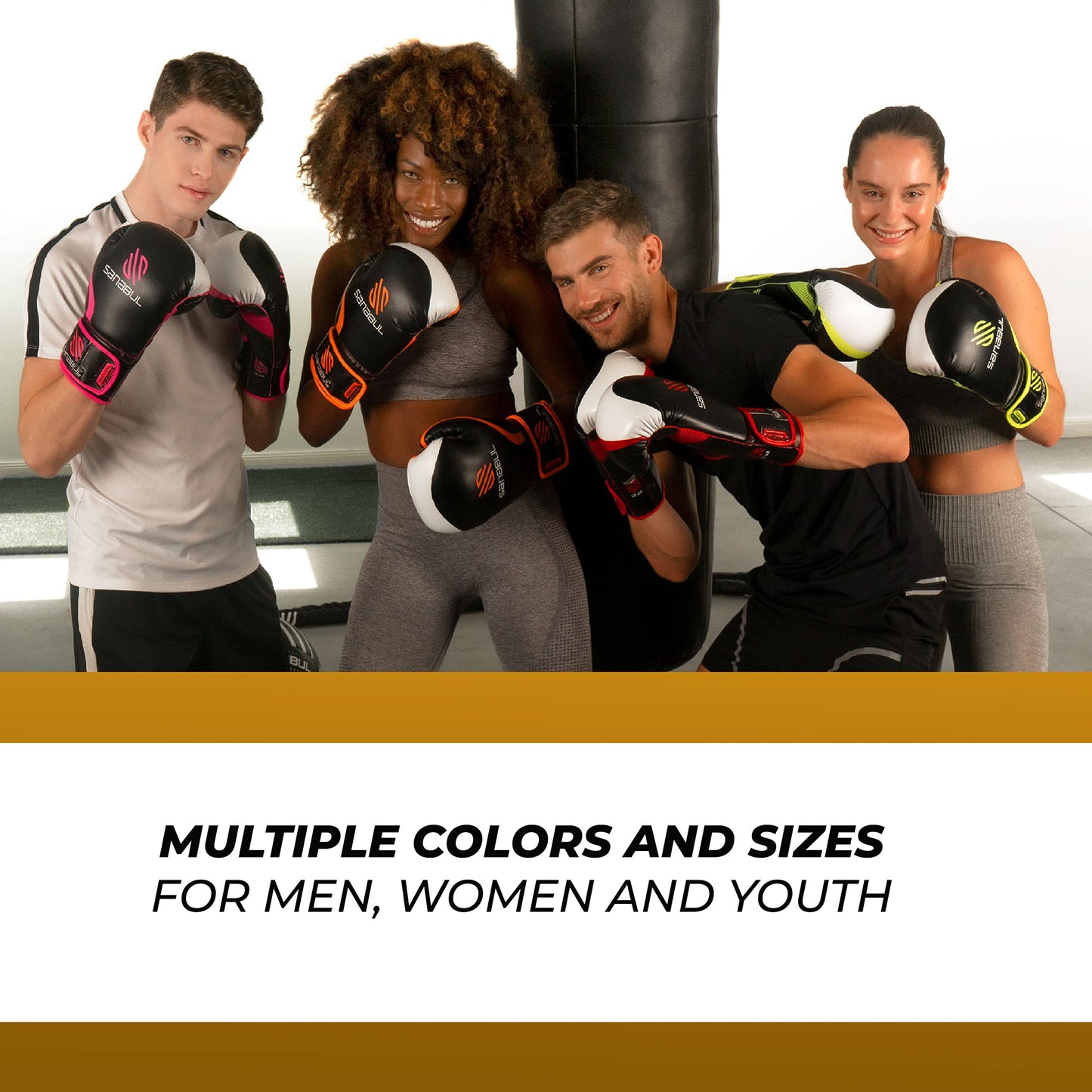 Sanabul Essential Gel Boxing Gloves | Pro-Tested Kickboxing Gloves for Men and Women | Ideal for Boxing, MMA, Muay Thai, and Heavy Bag Training All Black, 10 oz
