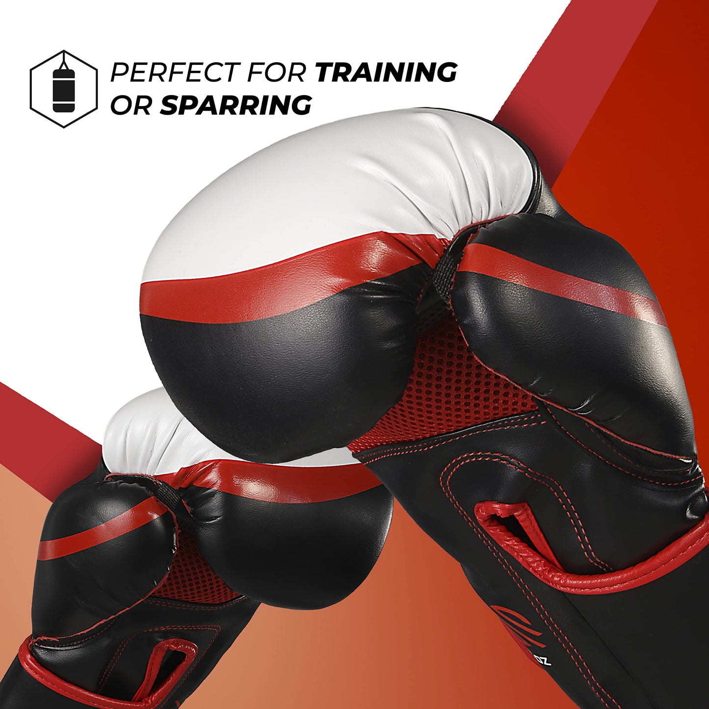 Sanabul Essential Gel Boxing Gloves | Pro-Tested Kickboxing Gloves for Men and Women | Ideal for Boxing, MMA, Muay Thai, and Heavy Bag Training All Black, 10 oz