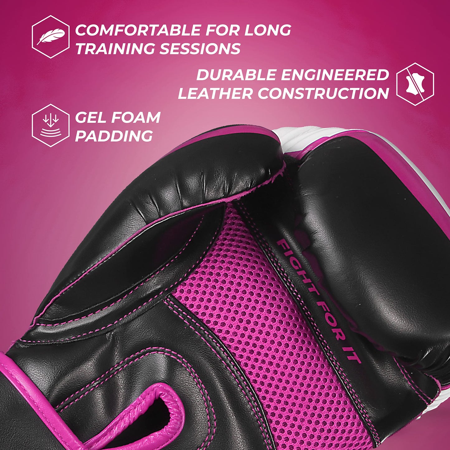 Sanabul Essential Gel Boxing Gloves | Pro-Tested Kickboxing Gloves for Men and Women | Ideal for Boxing, MMA, Muay Thai, and Heavy Bag Training All Black, 10 oz