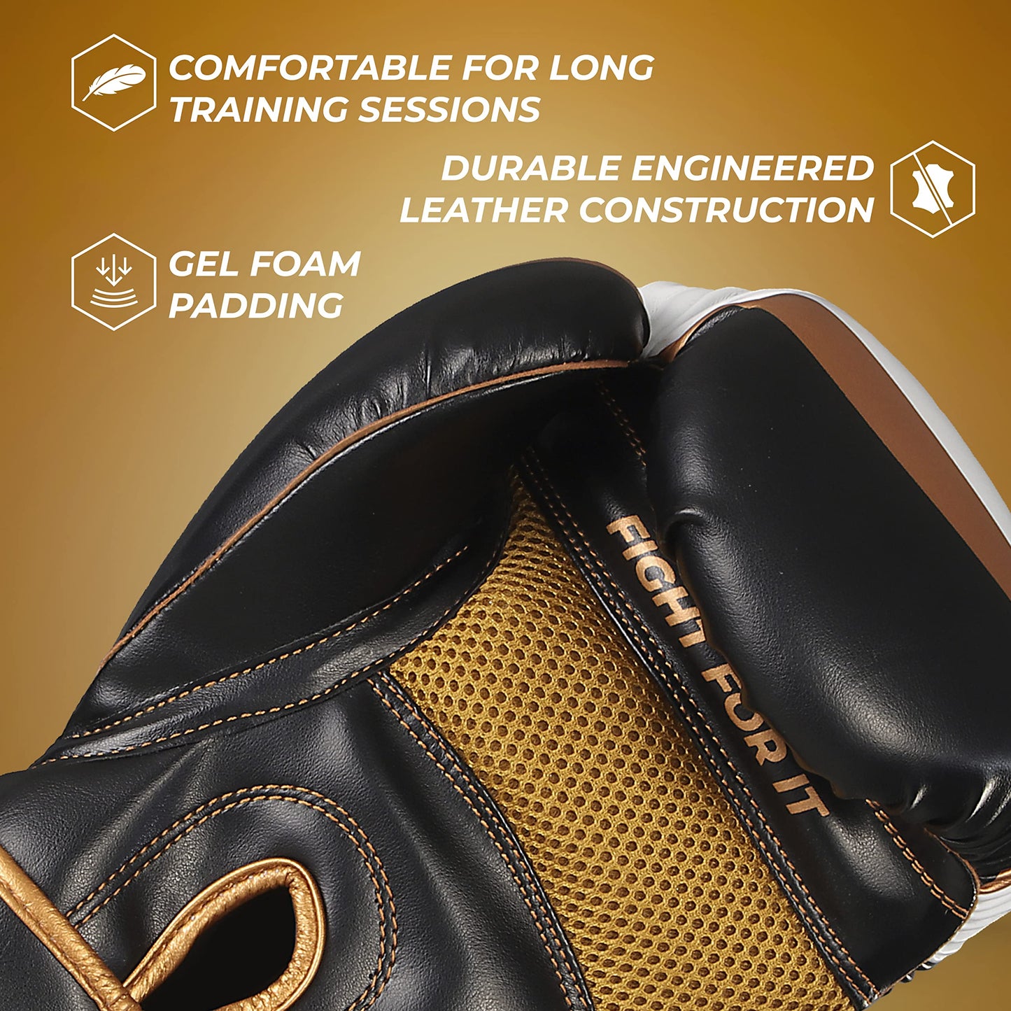 Sanabul Essential Gel Boxing Gloves | Pro-Tested Kickboxing Gloves for Men and Women | Ideal for Boxing, MMA, Muay Thai, and Heavy Bag Training All Black, 10 oz