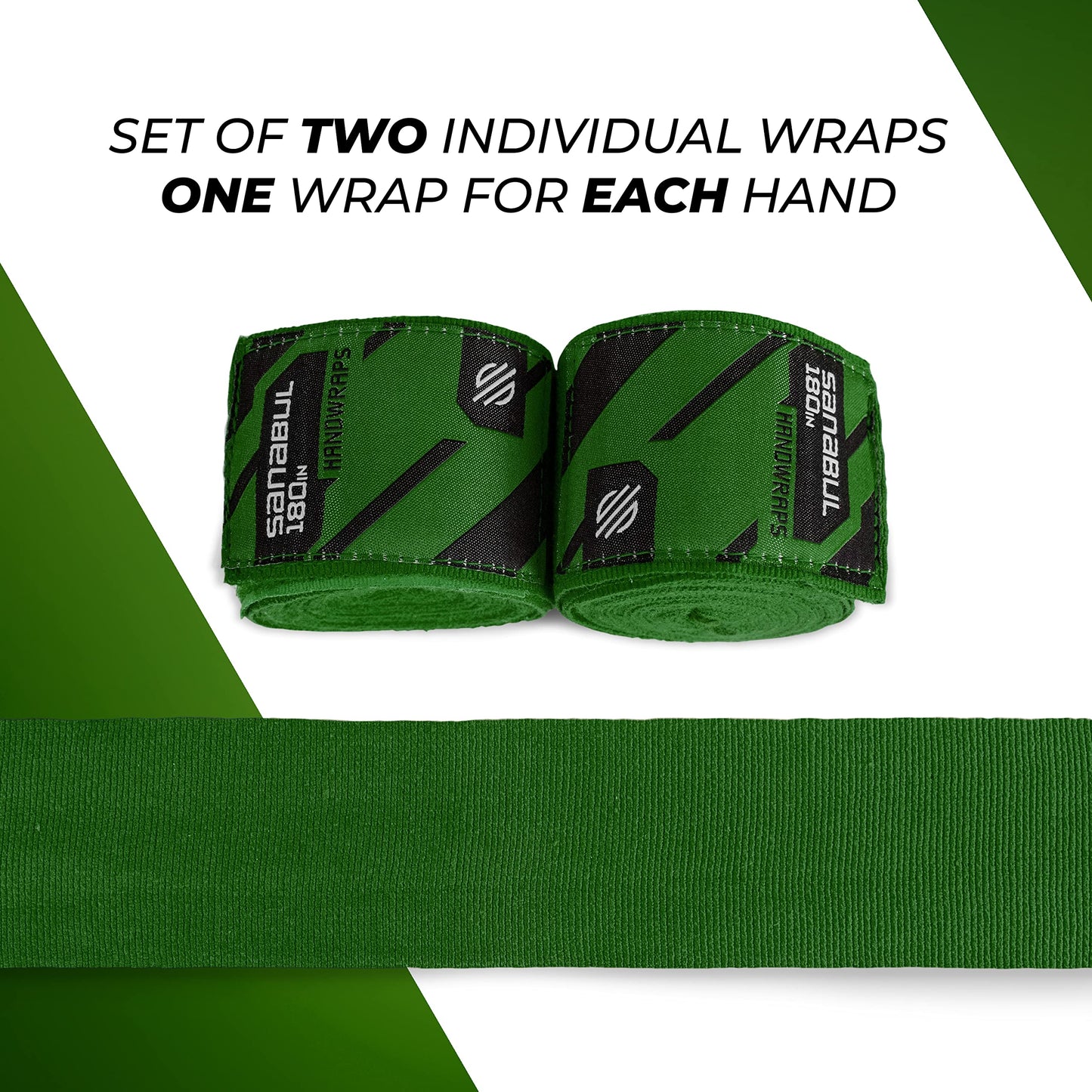 Sanabul Elastic Professional 180 inch Handwraps for Boxing Kickboxing Muay Thai MMA (Black, 180")