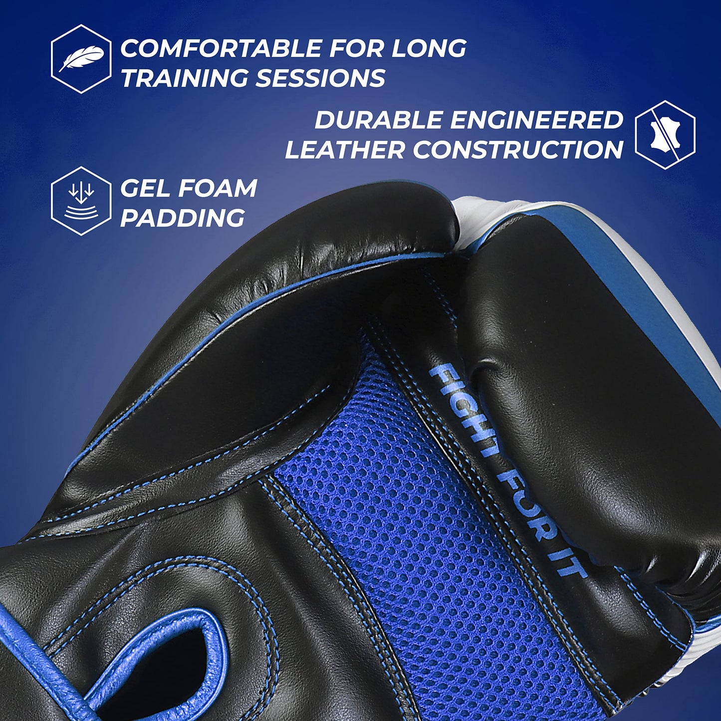Sanabul Essential Gel Boxing Gloves | Pro-Tested Kickboxing Gloves for Men and Women | Ideal for Boxing, MMA, Muay Thai, and Heavy Bag Training All Black, 10 oz